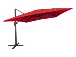 Guarda-sol quadrado MOLOKAI 3x3m vermelho + cobertura