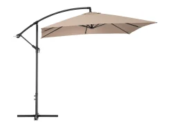 Guarda-sol retangular de braço articulado 250 x 250 cm inclinável creme 14_0007585