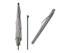 Guarda-sol retangular de varanda KADAX, 210 x 140 cm, guarda-sol ajustável em altura para varanda e terraço, guarda-sol dobrável para pátio com bolsa de