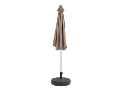 Guarda-sol reto de jardim em alumínio "Sol" - Redondo - Ø 3m - Taupe - Com base ponderada