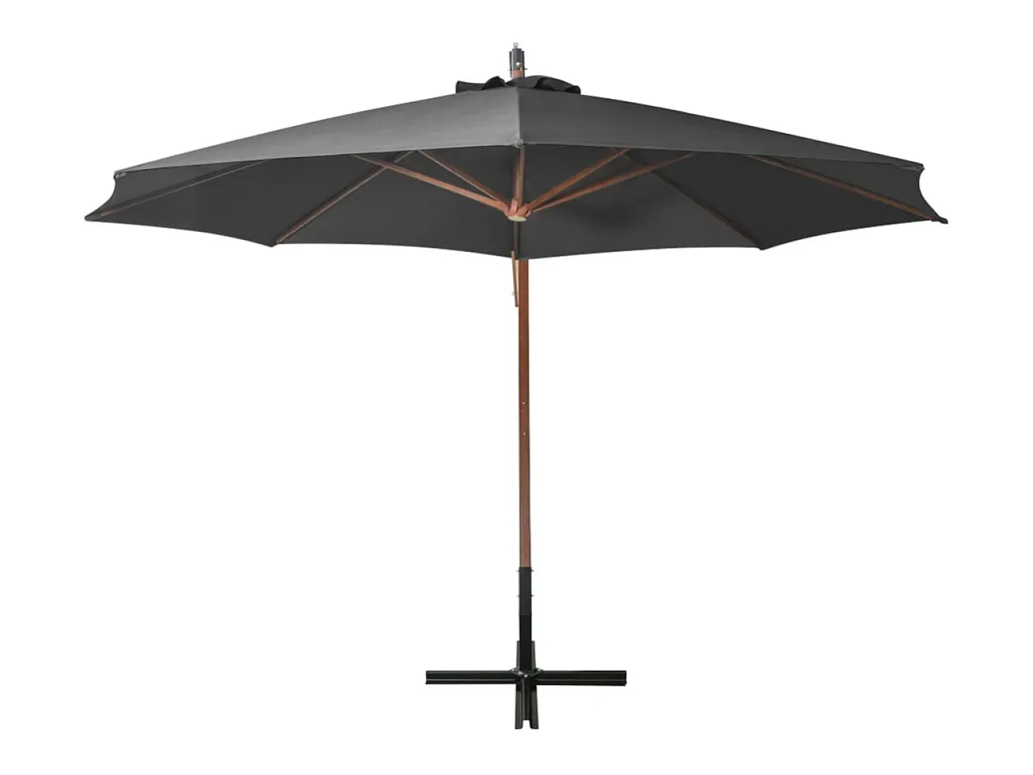 Guarda-sol suspenso com mastro 3,5 x 2,9 m madeira de abeto antracite 02_0008705