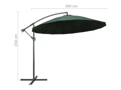 Guarda-sol suspenso de alumínio verde de 3 m 02_0008729