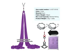 Hammock de Yoga SucceBuy 8,7 m, Hammock Trapézio Inversão Fly, em Seda Aérea, Violeta