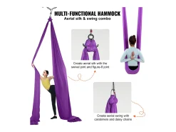 Hammock de Yoga SucceBuy 8,7 m, Hammock Trapézio Inversão Fly, em Seda Aérea, Violeta