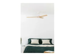 HEYWOOD L Ventilador DC branco/madeira clara