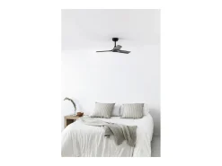 HEYWOOD S Ventilador de teto preto/madeira escura