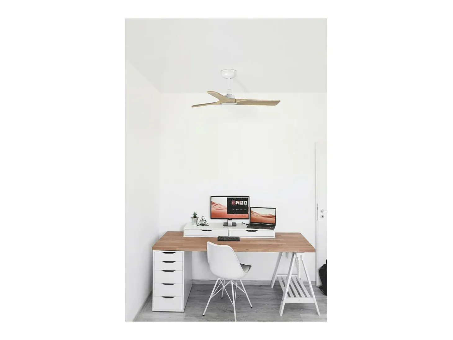 HEYWOOD S Ventilador de teto branco