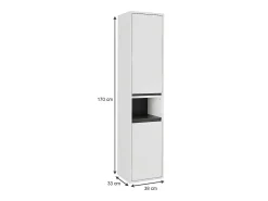 Hochschrank branco/cinza 38x33x170 viola