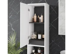 Hochschrank branco/cinza 38x33x170 viola