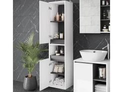 Hochschrank branco/cinza 38x33x170 viola