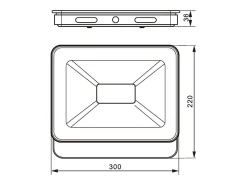 Holofote LED Branco 175-265VAC 50W 3000K
