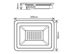 Holofote LED Branco 200-265VAC 50W 4000K