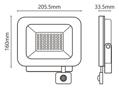 Holofote LED 230V 50W 4250lm 4000K com PIR