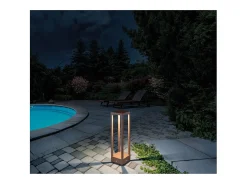 Home Pole - Poste de LED para Jardim para Fixação no Chão - Luz Noturna Quente 3000K 230V 15W 1590lm Zafferano - Corten