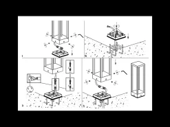 Home Pole - Poste de LED para Jardim para Fixação no Chão - Luz Noturna Quente 3000K 230V 15W 1590lm Zafferano - Corten
