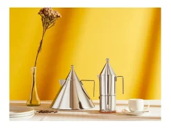 IL CONICO, Chaleira em aço cromado, Alessi