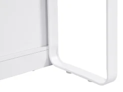 Ilha central de cozinha com 6 gavetas em MDF e metal - Branco e Natural claro - ALEGRITA