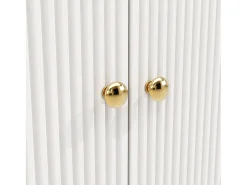 Ilha de cozinha - 3 portas e 2 gavetas - bancada extensível - 140x40x90cm - prateleiras abertas - Branco