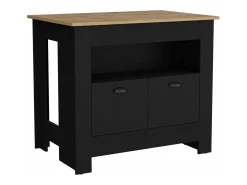 Ilha de cozinha Arlet em melamina com 2 portas e 3 prateleiras, Multicolor , 89.9 cm X 103 cm X 70 cm
