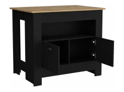 Ilha de cozinha Arlet em melamina com 2 portas e 3 prateleiras, Multicolor , 89.9 cm X 103 cm X 70 cm