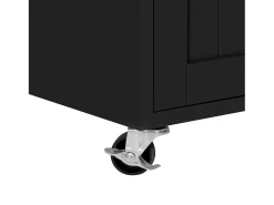 Ilha de cozinha central - com 4 portas e 2 gavetas - bancada extensível - com rodízios - 180,5×45×92,2 cm - Preto