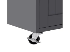 Ilha de cozinha central - com 4 portas e 2 gavetas - bancada extensível - com rodízios - 180,5×45×92,2 cm - Cinza