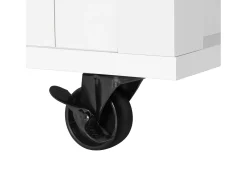 Ilha de cozinha central móvel 120x40x92cm - bancada extensível - con tomada elétrica - espaço de armazenamento multifuncional - branco