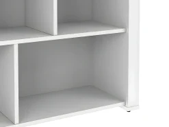 Ilha de cozinha com 7 nichos - Branco e natural - OPOLE