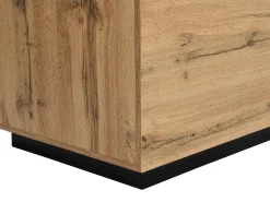 Ilha de cozinha com 2 portas e 1 nicho em MDF, natural e preto - CORELINA
