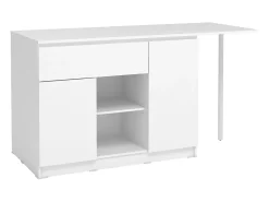 Ilha de cozinha com 2 portas, 1 gaveta e 2 prateleiras - Branca - TUNORI