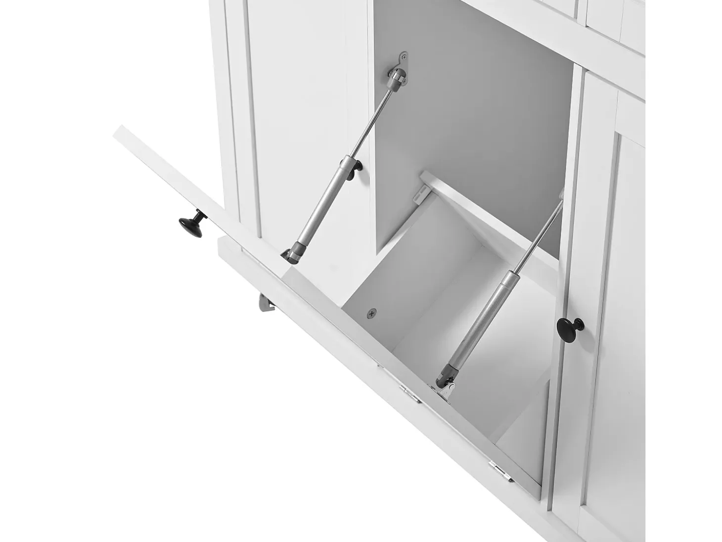 Ilha de cozinha móvel 131.2x46.2x92.7cm - com rodas - 3 gavetas e 3 portas - bancada extensível - com toalheiro - branco