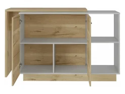 Ilha de cozinha Sicilia em melamina com 2 portas e 3 prateleiras, multicolor, 90 cm X 150 cm X 60 cm