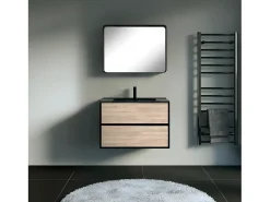 Indus Espelho 80x60 preto mate Essebagno