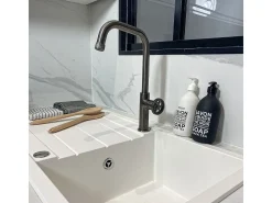 Indus misturador para lava-loiça cinzento metalizado Essebagno
