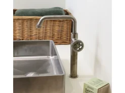Indus Torneira para lavatório alto estilo inox Essebagno