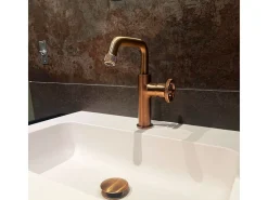 Indus Torneira para lavatório baixo cobre escovado Essebagno