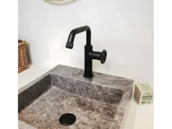 Indus Torneira para lavatório baixo preto Essebagno