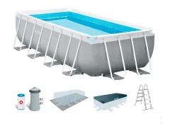 Intex 26792 Prism Metal Frame piscina acima do solo 488x244x107 cm
