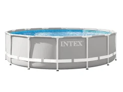 Intex 26724NP - Piscina redonda Prisma Frame com bomba filtro, escada e lençóis, 457x107 cm