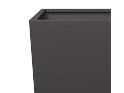 Jardineira elevada para plantas flores jardim terraços conjunto de 2 35 x 35 x 75 cm aço preto 02_0038941