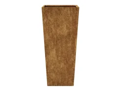 Jardineira elevada para plantas flores jardim terraços conjunto de 2 35 x 35 x 75 cm aço Corten marrom 02_0038942