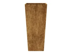 Jardineira elevada para plantas flores jardim terraços conjunto de 2 35 x 35 x 75 cm aço Corten marrom 02_0038942