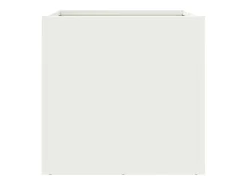 Jardineira elevada para plantas flores jardim terraços conjunto de 2 32 x 30 x 29 cm aço branco 02_0038932