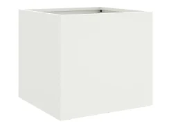 Jardineira elevada para plantas flores jardim terraços conjunto de 2 32 x 30 x 29 cm aço branco 02_0038932