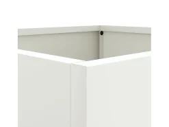 Jardineira elevada para plantas flores jardim terraços conjunto de 2 32 x 30 x 29 cm aço branco 02_0038932