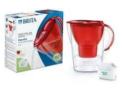 Jarra filtrante Brita Marella Vermelha 2,4L com cartucho Maxtra Pro All-In-1 e indicador LED
