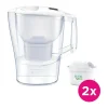 Jarro filtrante Aluna Calendar Branco com 2 cartuchos Brita para água pura e saborosa