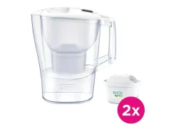 Jarro filtrante Aluna Calendar Branco com 2 cartuchos Brita para água pura e saborosa