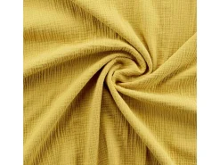Jogo de Cama 3 Peças "Angelia" 240x220cm Amarelo em Gaze de Algodão Macia e Confortável