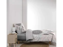 Jogo de Cama 2 Peças Namasté 140x200 cm Rosa 100% Algodão Macio e Fácil de Manter